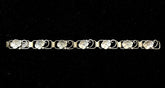 Vintage ARK Made in Denmark Sterling Silver Floral Bracelet 7.5"