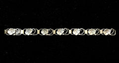 Vintage ARK Made in Denmark Sterling Silver Floral Bracelet 7.5"