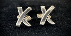 Tiffany & Co Paloma Picasso X Cross Sterling Silver Cufflinks
