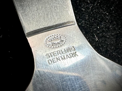 Georg Jensen Denmark Pyramid Sterling Silver Baby Spoon 4"