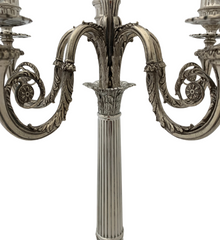 FINE ITALIAN 925 STERLING SILVER HANDMADE ELEGANT FLORAL 6 LIGHT CANDELABRA