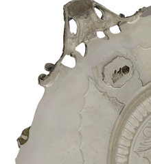 925 STERLING SILVER HANDMADE CHASED LEAF APPLIQUE ORNATE 11 LIGHT CANDELABRA