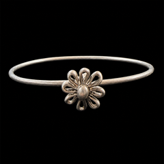 Mr Silverware Tiffany & Co. Paloma Picasso Daisy Flower Sterling Silver Bangle Bracelet