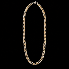 Two-Tone 18K Rose Gold & 950 Platinum Curb Link Chain Necklace 22.25" - 6.8mm - 37.4g