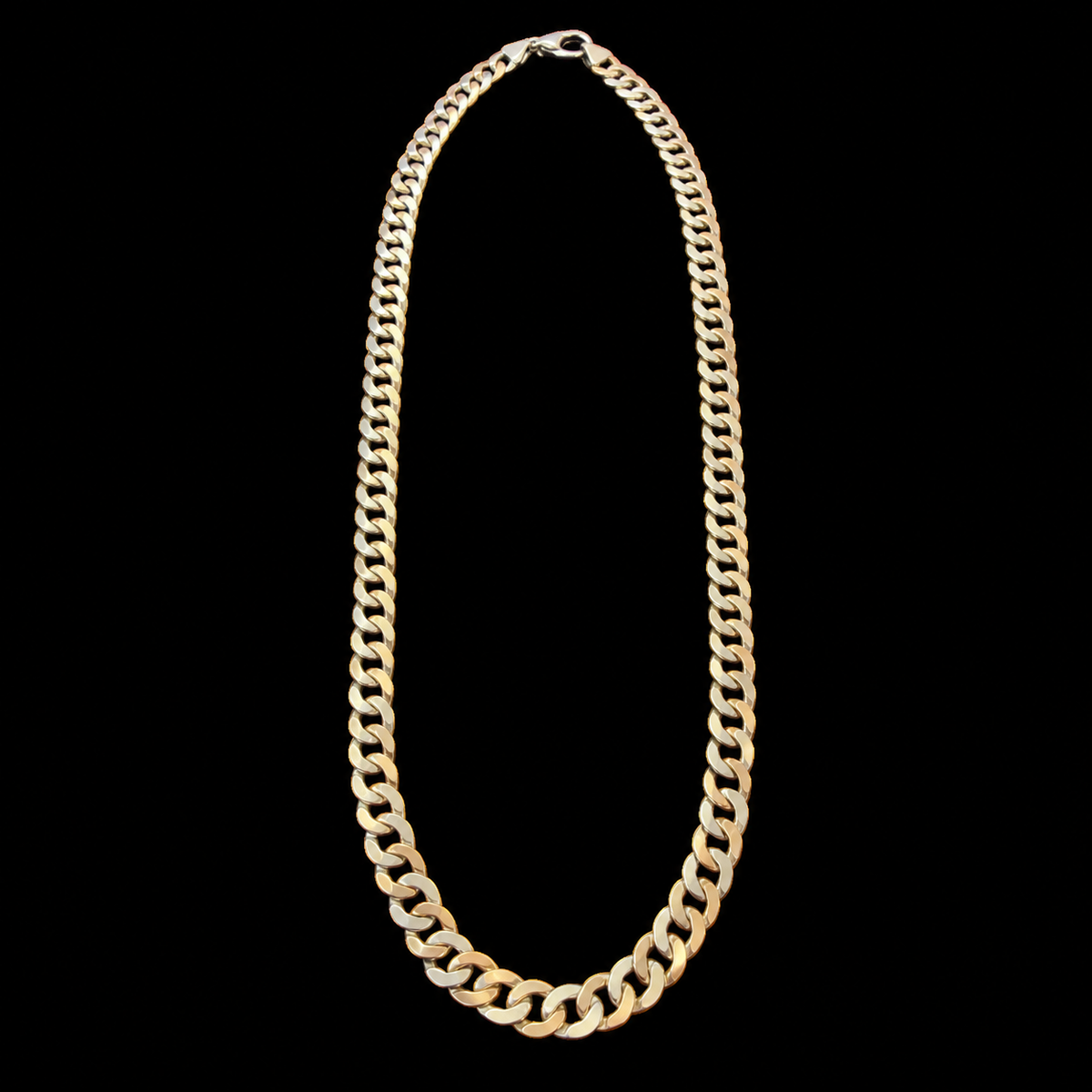 Mr Silverware Two-Tone 18K Rose Gold & 950 Platinum Curb Link Chain Necklace 22.25" - 6.8mm - 37.4g