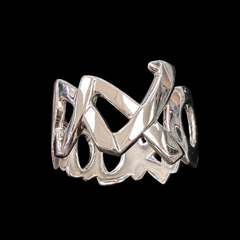 Tiffany & Co. Paloma Picasso Sterling Silver Love & Kisses Cuff Bracelet 6.75"