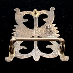 Vintage Southwestern Sterling Silver Turquoise Belt Buckle
