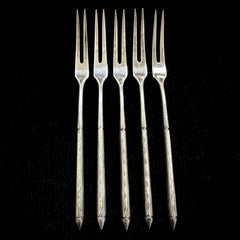  5 Sterling Silver Two Tine Olive Forks