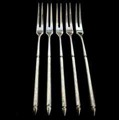 W&S.Sorensen 5 Sterling Silver Two Tine Olive Forks 4.25"
