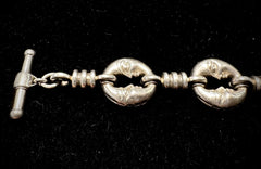 Barry Kieselstein-Cord Rare Sterling Silver Man in the Moon Bracelet 7.5"