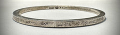 Georg Jensen Vintage Sterling Silver Plain Bangle Bracelet 7.5"