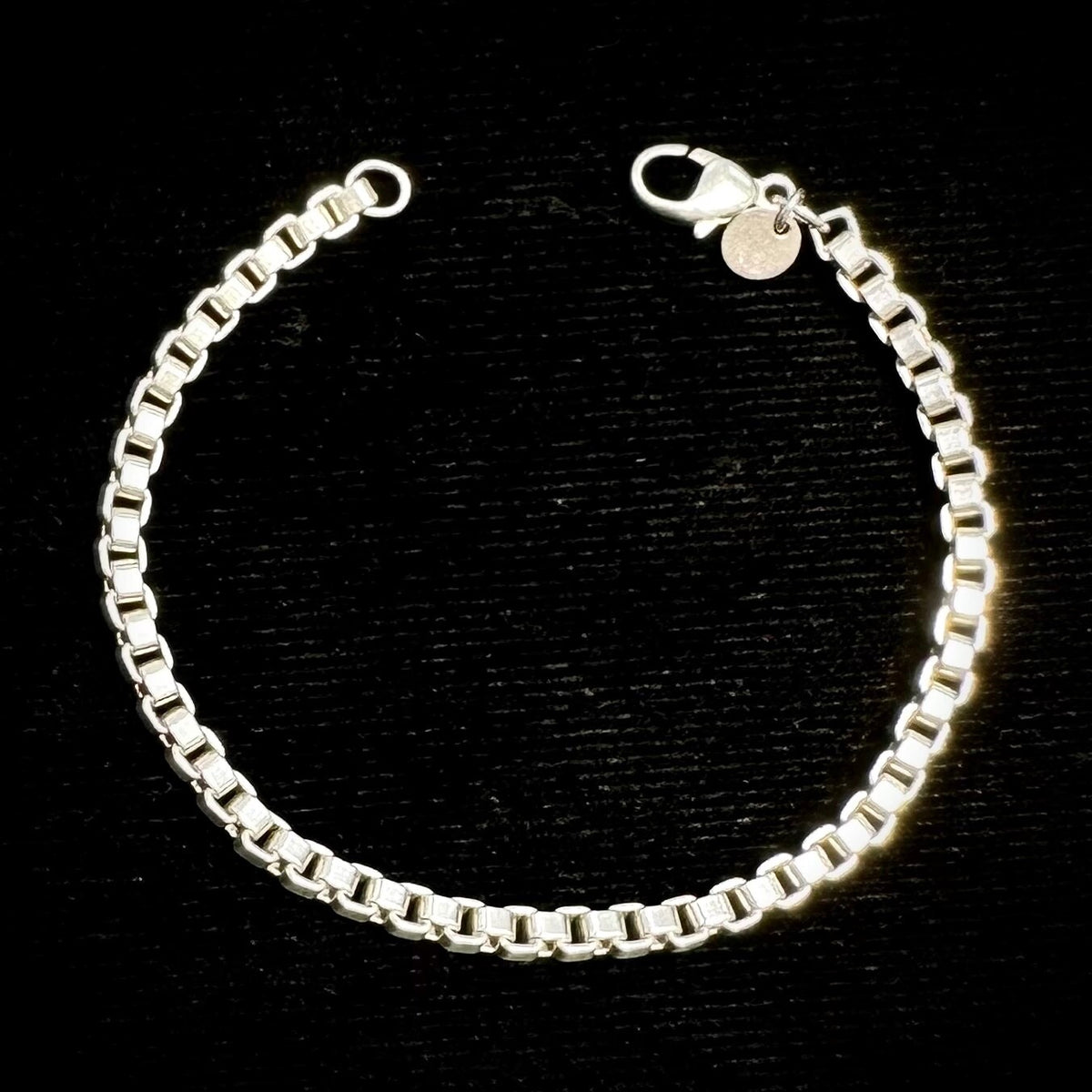 Tiffany & Co. Sterling Silver Venetian Link Box Chain 7.5"