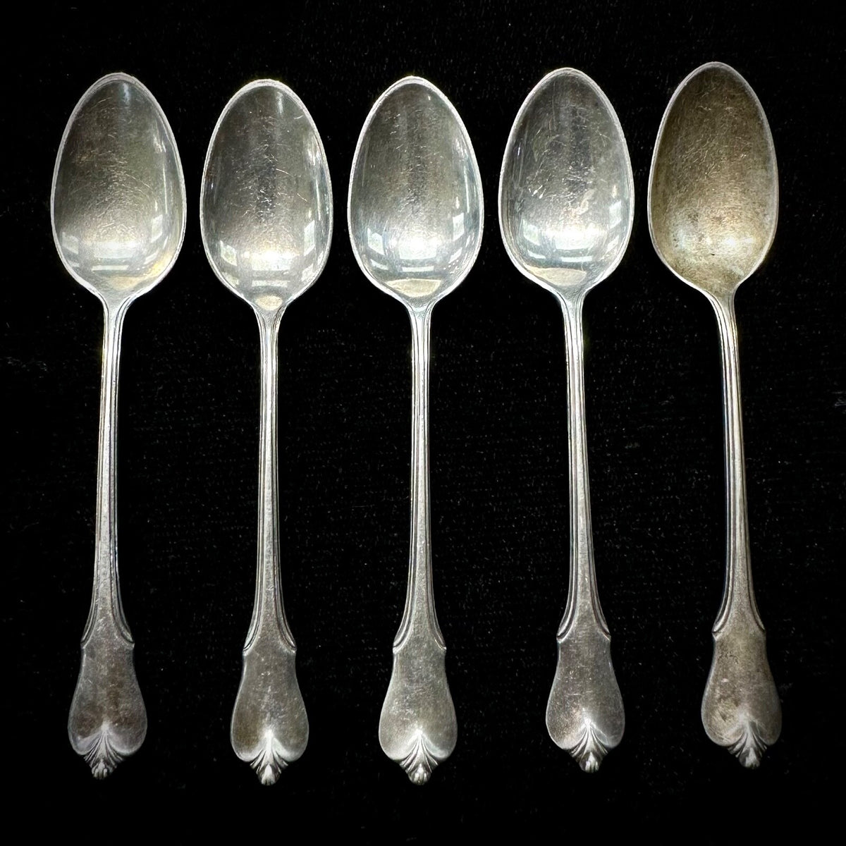 Grand Colonial By Wallace Set of 5 Sterling Silver Demitasse Spoons 4 ⅛"
