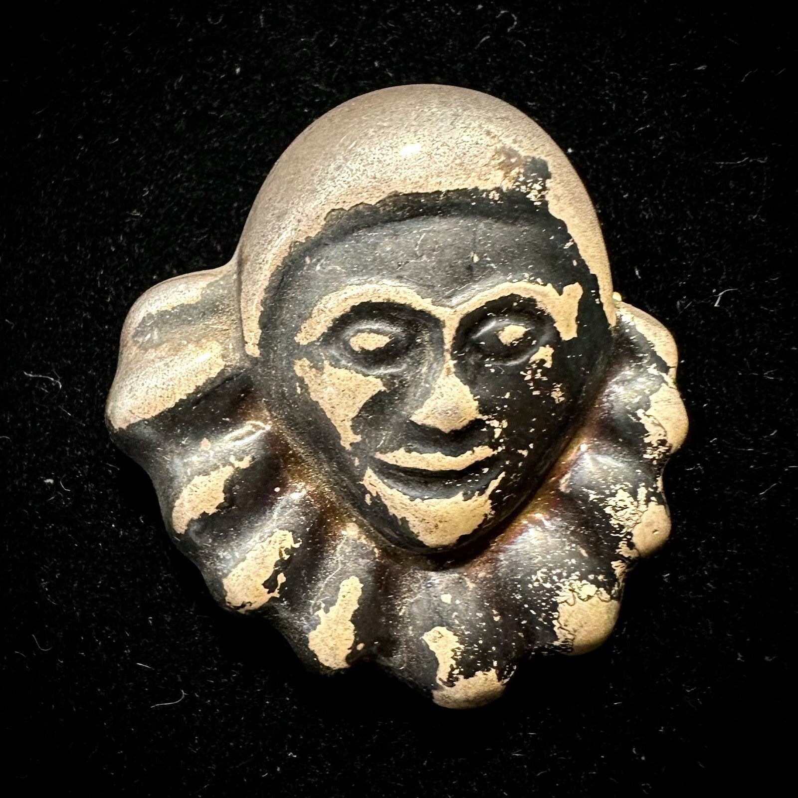 Zina Sherman Vintage Sterling Silver Jester Joker Brooch Pin
