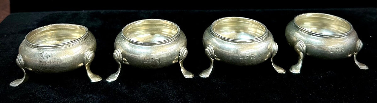 Tiffany & Co. London England Four Vintage Sterling Silver Open Salt Cellars
