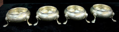 Tiffany & Co. London England Four Vintage Sterling Silver Open Salt Cellars
