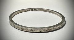 Georg Jensen Vintage Sterling Silver Plain Bangle Bracelet 7.5"