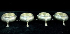 Tiffany & Co. London England Four Vintage Sterling Silver Open Salt Cellars