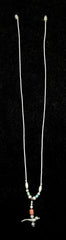 Vintage Sterling Silver Zuni Bird Fetish Bead Necklace 17.25"