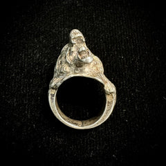 Vintage Sterling Silver 3D Wolf Ring Size 6.75