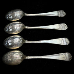 Flemish By Tiffany & Co. Set of 4 Sterling Silver Demitasse Spoons 4"