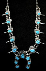 Turquoise Bead Necklace 28.5"