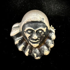Zina Sherman Vintage Sterling Silver Jester Joker Brooch Pin
