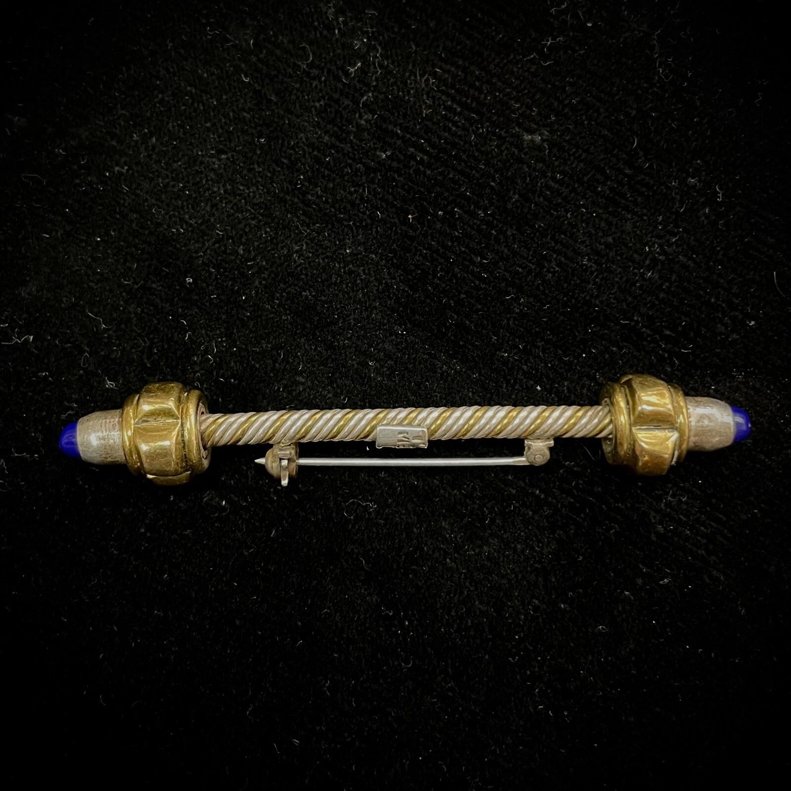  Vintage TP-112 MEXICO 925 Sterling Silver & Brass Pin Brooch