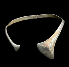 Hans Hansen Bent Gabrielsen Denmark Vintage Sterling Silver Modernist Choker #214