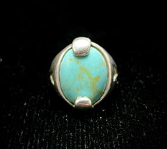 Vintage Sterling Silver Turquoise Ring Size 5.5