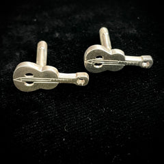 Vintage Sterling Silver Cufflinks Ukulele, Guitar, Violin