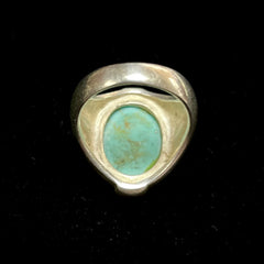 Vintage Sterling Silver Turquoise Ring Size 5.5