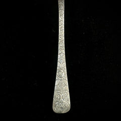 Tiffany & Co. Vintage Floral Sterling Silver Serving Spoon Monogrammed 8.75"