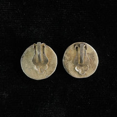 Vintage Mexico ATI 925 Sterling Silver Earrings Ear Clips With Mother of Pearl