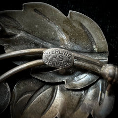 Hermann Siersbøl Vintage Sterling Silver Leaf Pin/Brooch