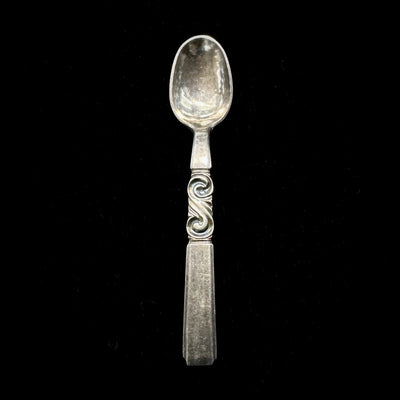 Georg Jensen Vintage Sterling Silver Scroll Mocha Spoon 3.5"