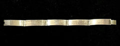 Mexico TAXCO TC-49 Sterling Silver Bracelet With Turquoise Inlay 7.5"