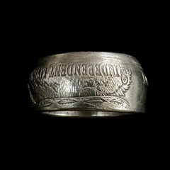 Don't Tread On Me .999 Fine Silver Handcrafted Coin Ring Size 10.5