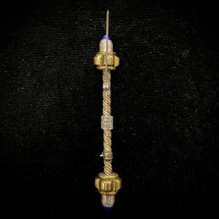 Vintage TP-112 MEXICO 925 Sterling Silver & Brass Pin Brooch