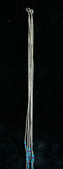 Vintage Sterling Silver Turquoise Heart Inlay Pendant With Chain 24"