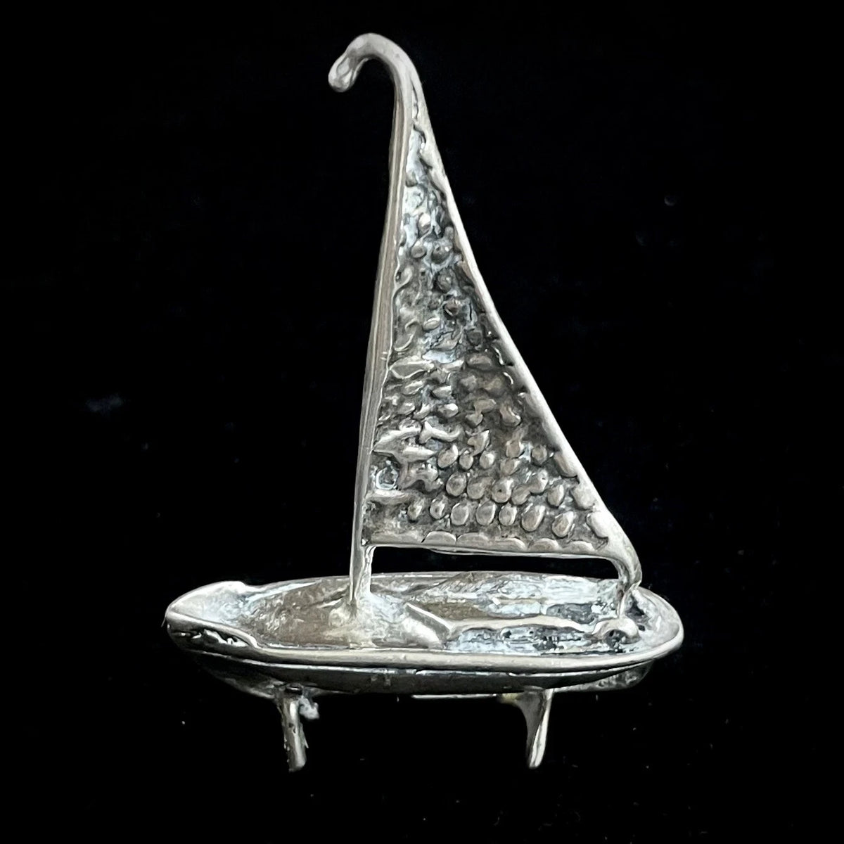 Vintage 800 Silver Miniature Sail Boat