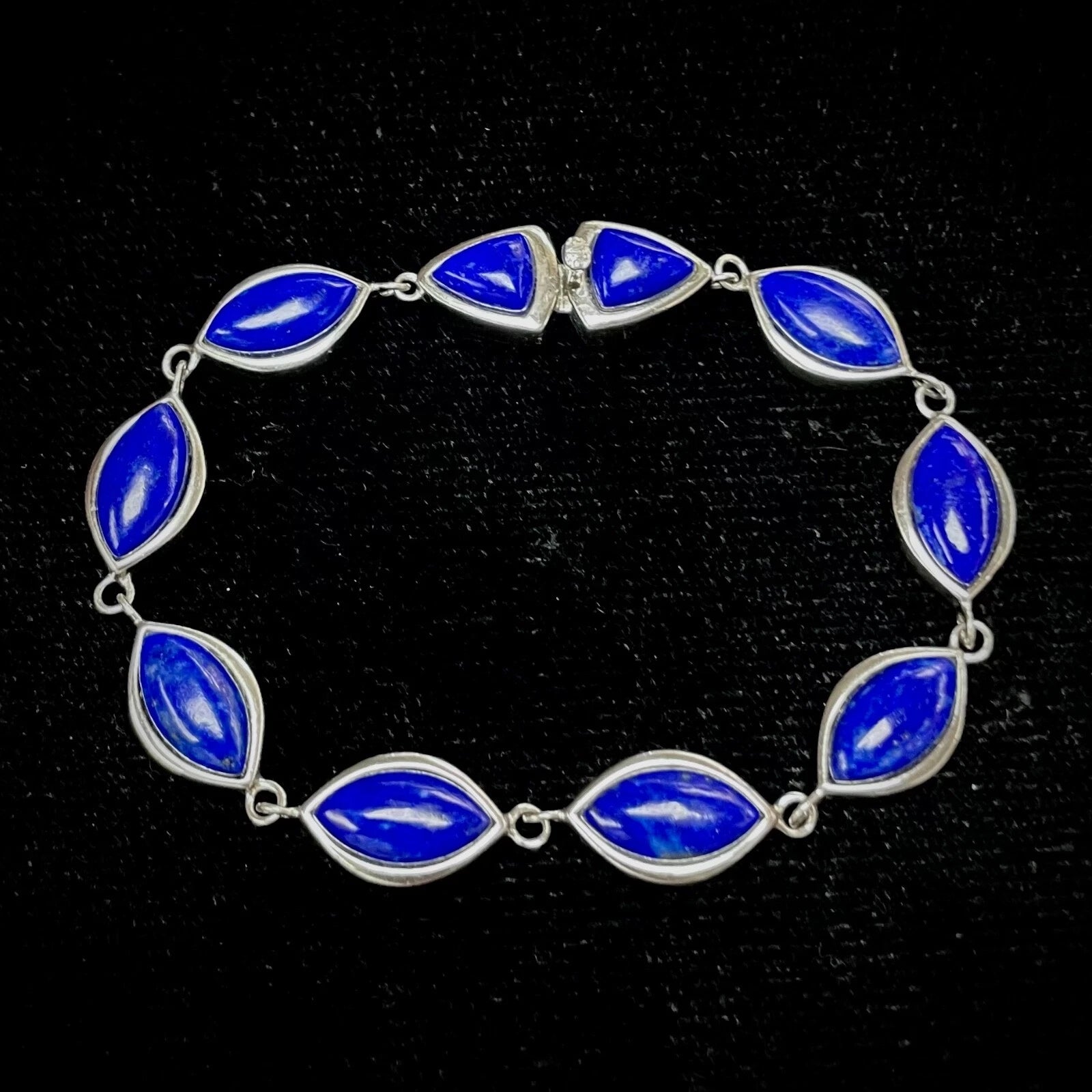 China BBJ 925 Sterling Silver Bracelet With Lapis Lazuli 7.5"