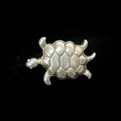 Vintage Sterling Silver Turtle Pin Brooch