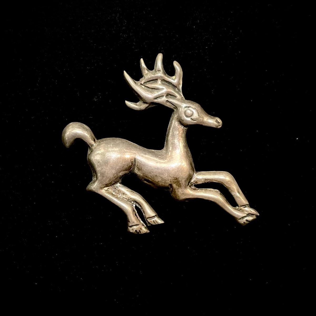 Vintage Mexico Sterling Silver Handmade Elk Deer Pin/Brooch
