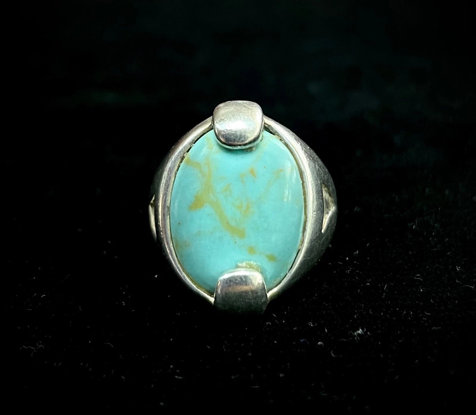 Vintage Sterling Silver Turquoise Ring Size 5.5