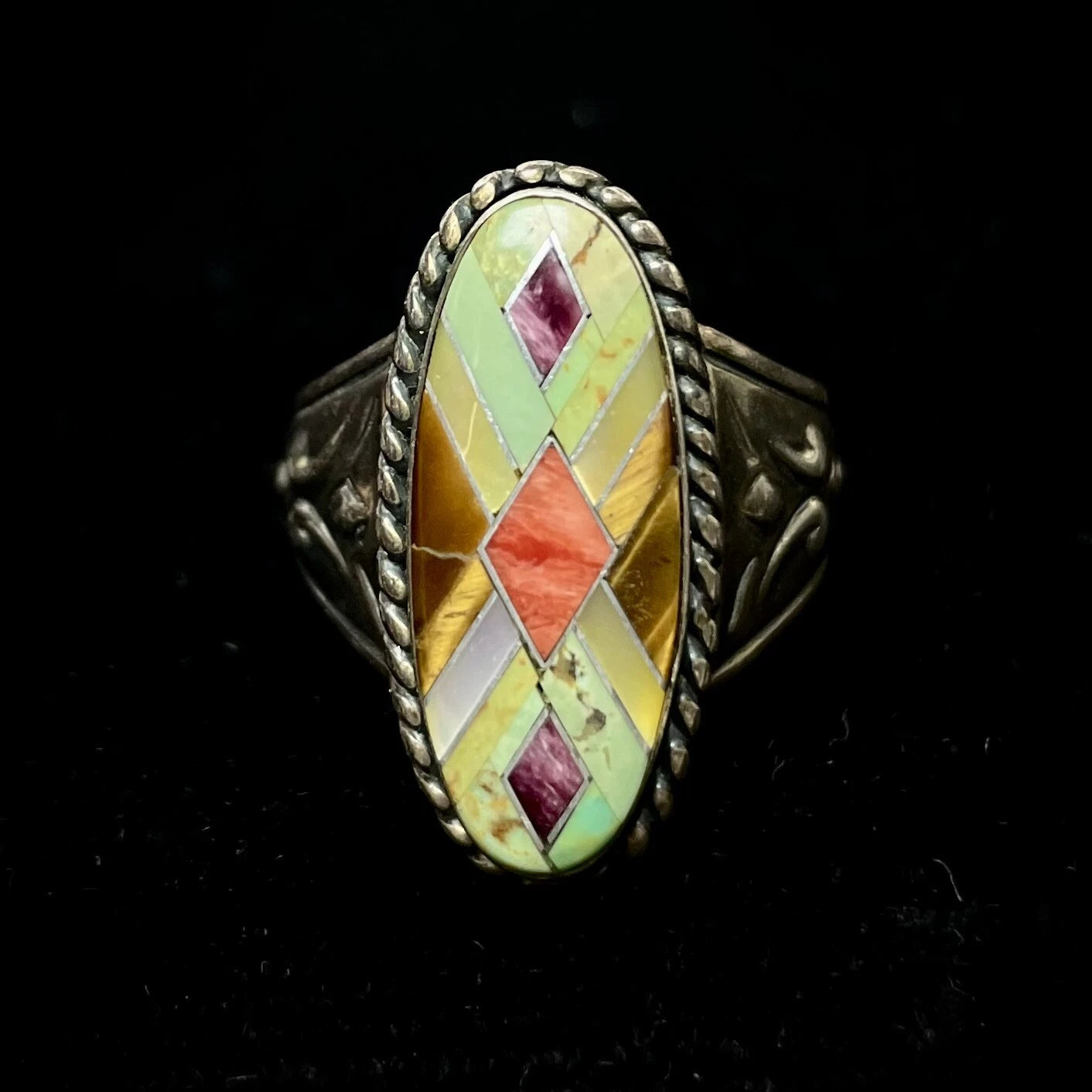 Carolyn Pollack / Relios Inc. Vintage Sterling Silver Ring With Gemstone Inlay