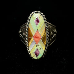 Carolyn Pollack / Relios Inc. Vintage Sterling Silver Ring With Gemstone Inlay