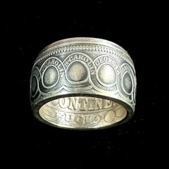 Continental Dollar .999 Fine Silver Handcrafted Coin Ring Size 10.25